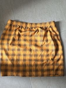 Yellow Plaid Mini Skirt