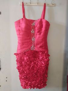 Dark Pink Dress /One Piece