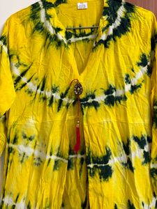 Yellow Tie-Dye Kurta