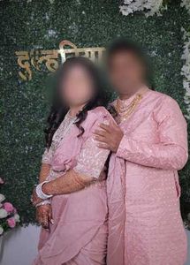 Elegant Pink readyto wear saree