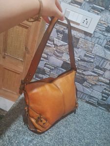 Tan Leather Hobo Bag