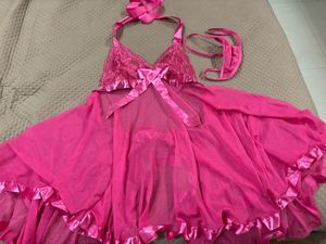 Sexy Pink Babydoll Lingerie Set