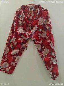 Red Floral coord Set