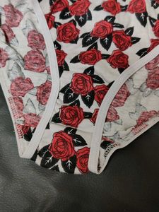 Women's Rose Print Briefs
