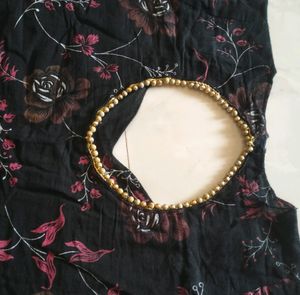 Pure Cotton Black Kurta