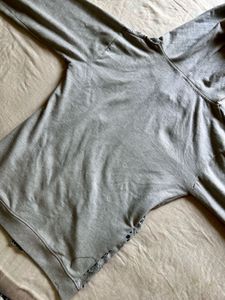 Grey Graphic Zip-Up Hoodie