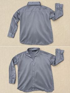 ZARA ORIGINAL Satin Long Sleeve Button-Up Shirt