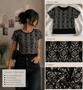 Trendy Printed Cropped Top