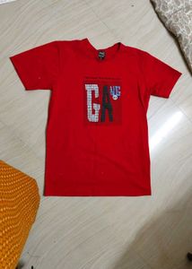Men's Red Graphic T-Shirt