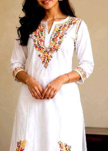 hand work chicken kari Kurta