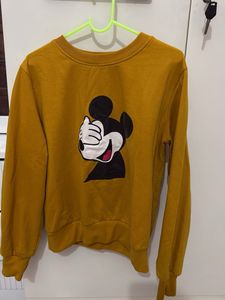Mustard Mickey Mouse Crewneck Sweatshirt