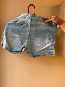 Light Wash Denim Shorts