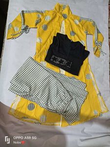 Stylish 3-Piece Co-Ord Set with Long Jacket