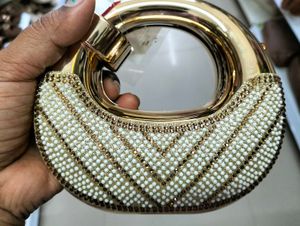 Exquisite Embellished Round Clutch Bag