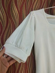 Chic White Puff Sleeve Top