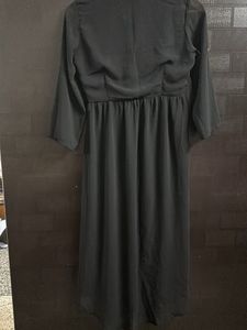 Black Embroidered High-Low Tunic