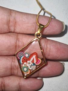 Unique Fruit Resin Charm Necklace