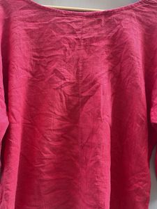 Coral Women's Linen Blend Top