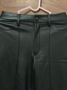 Black Faux Leather Pants