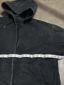 Black Hooded bomber Zip-Up Jacket