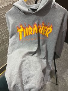 Thrasher Flame Logo grey Hoodie
