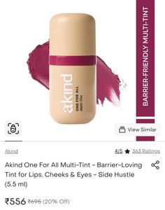 Akind Lipstick and Sheglam lip stain