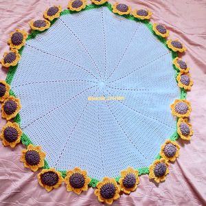 Sunflower Crochet Blanket Bouquet 🌻🍀