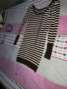Striped Long Sleeve Sweater Dress