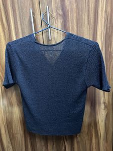 Dark Blue Knitted Cardigan