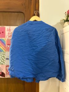 Blue Collared Long Sleeve Shirt