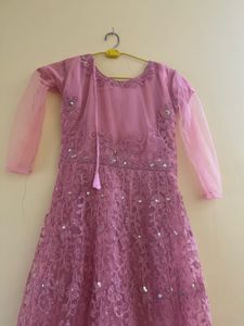 Exquisite Pink Embroidered Gown