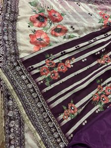 organza  Floral Kurta Set with free kurt