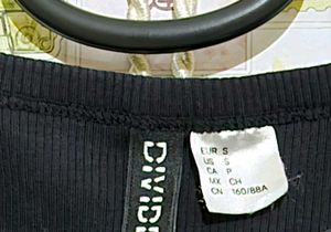 H&amp;M Black Ribbed Vest Top