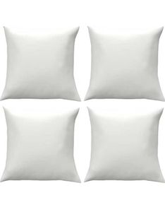Set of 4 White Square Cushions