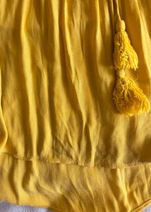 Bright Yellow Flowy Blouse
