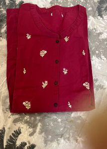 Akkriti By Pantaloons Embroidered Pink tunic