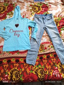 girl jeans t-shirt set