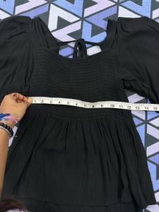 Smocked Puff Sleeve Top