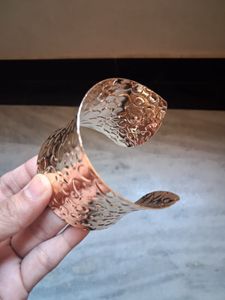 Gold Textured Cuff Bracelet
