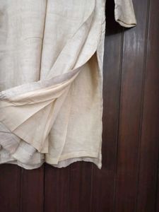 Solid Beige Raw Silk Kurta with Lining