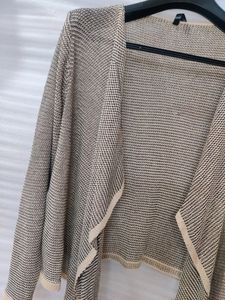 Beige High Low Front Shrug
