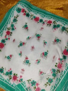 Vintage Floral Handkerchief Scarf