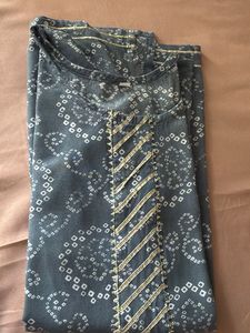 Stylish Grey Bandhani Print Kurta