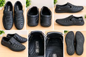 Black Men’s Casual Slip-On Shoes