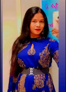 Elegant Blue Paisley Dress