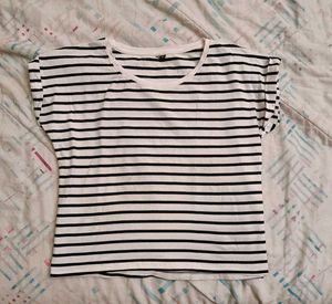 Classic Striped T-Shirt | Rolled sleeve