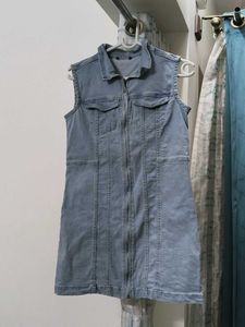 Denim midi dress