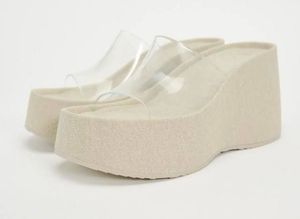ZARA Vinyl Wedge Sandals
