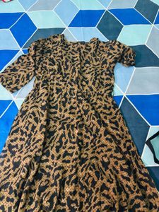 Brown Animal Print Dress