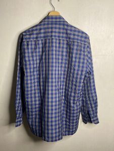 Classic Blue Plaid Men's Shirt